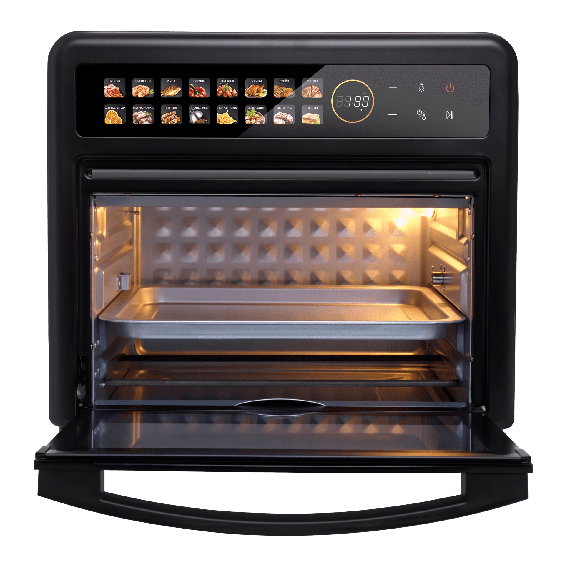 Мини-печь аэрогриль GFGRIL GFAO-800-black - изображение 4