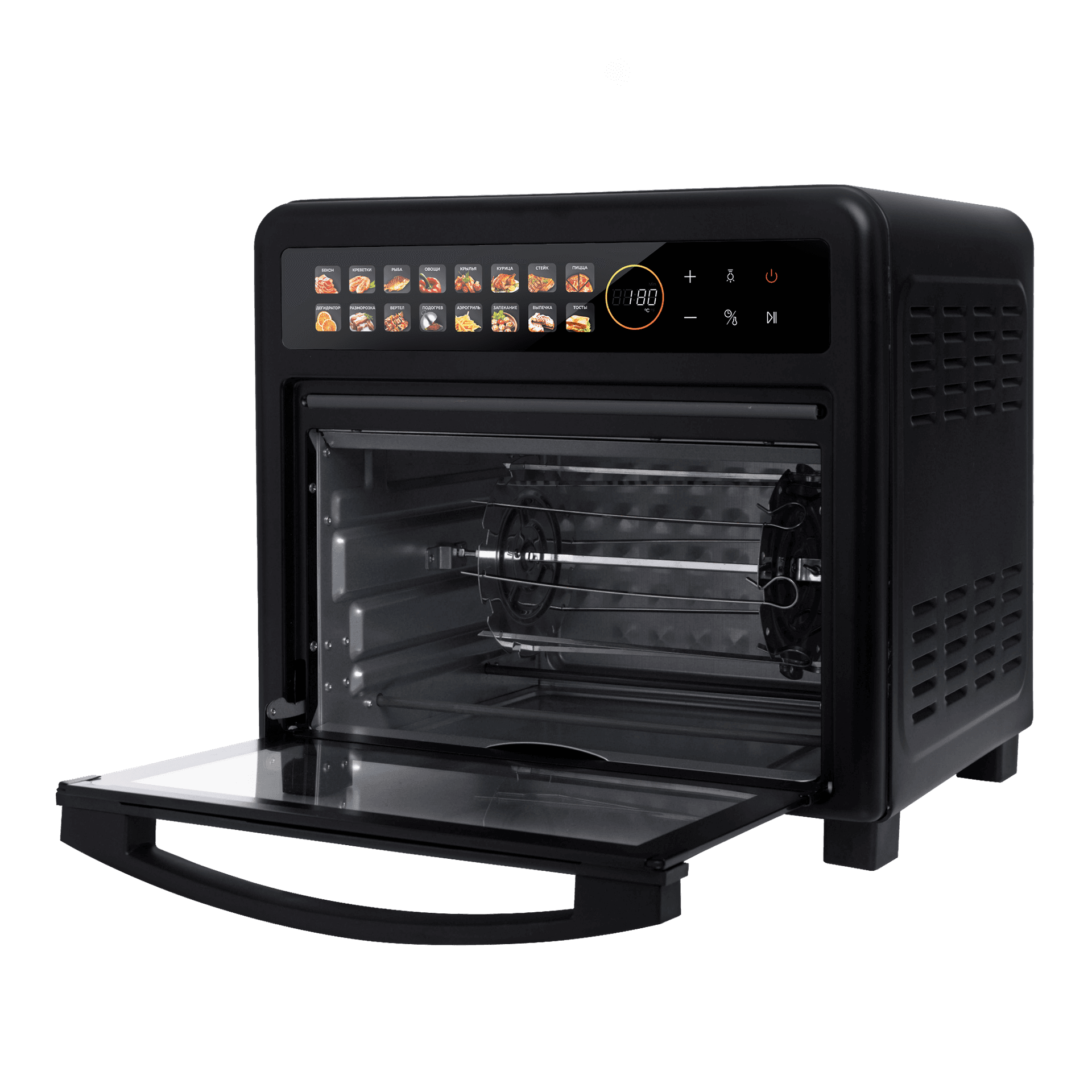 Мини-печь аэрогриль GFGRIL GFAO-800-black - изображение 2