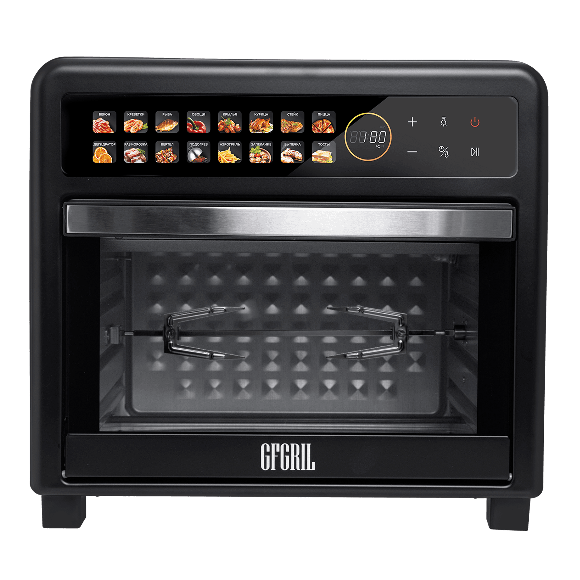 Мини-печь аэрогриль GFGRIL GFAO-800-black - изображение 1