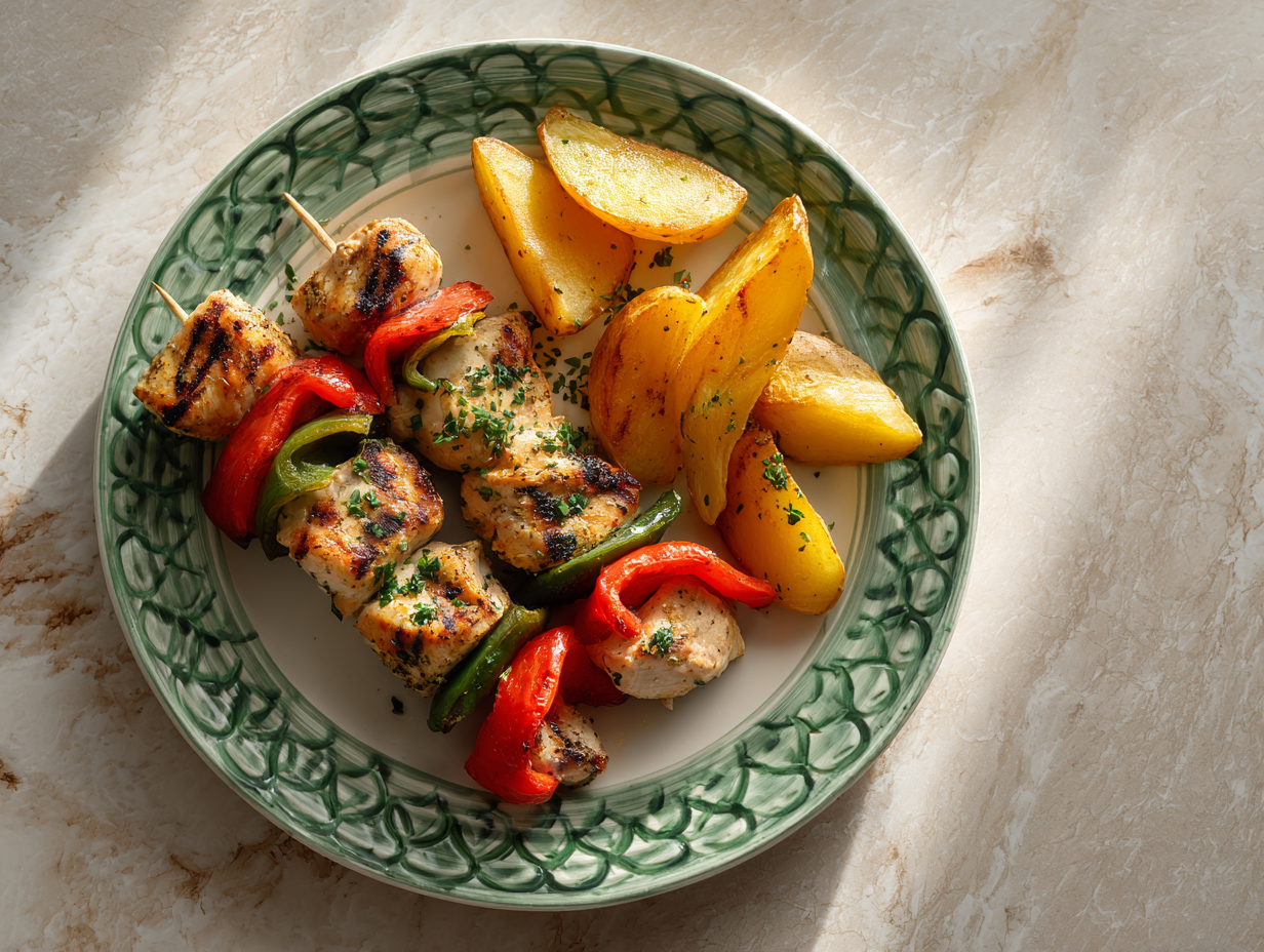 Куриный шашлык с картофелем